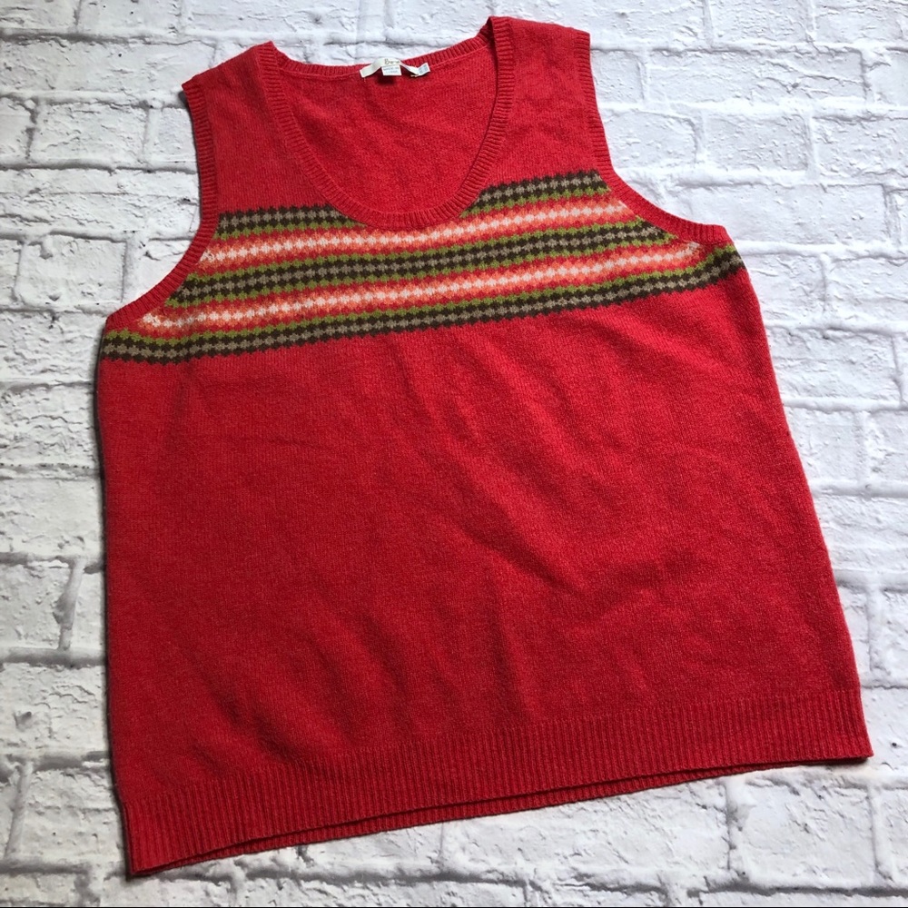 Women’s Boden argyle wool sweater vest 16 pink